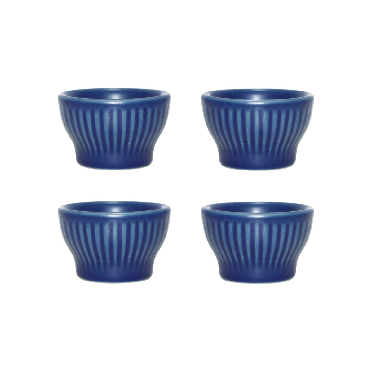 Aida Groovy munakuppi 4-pack Blue stoneware