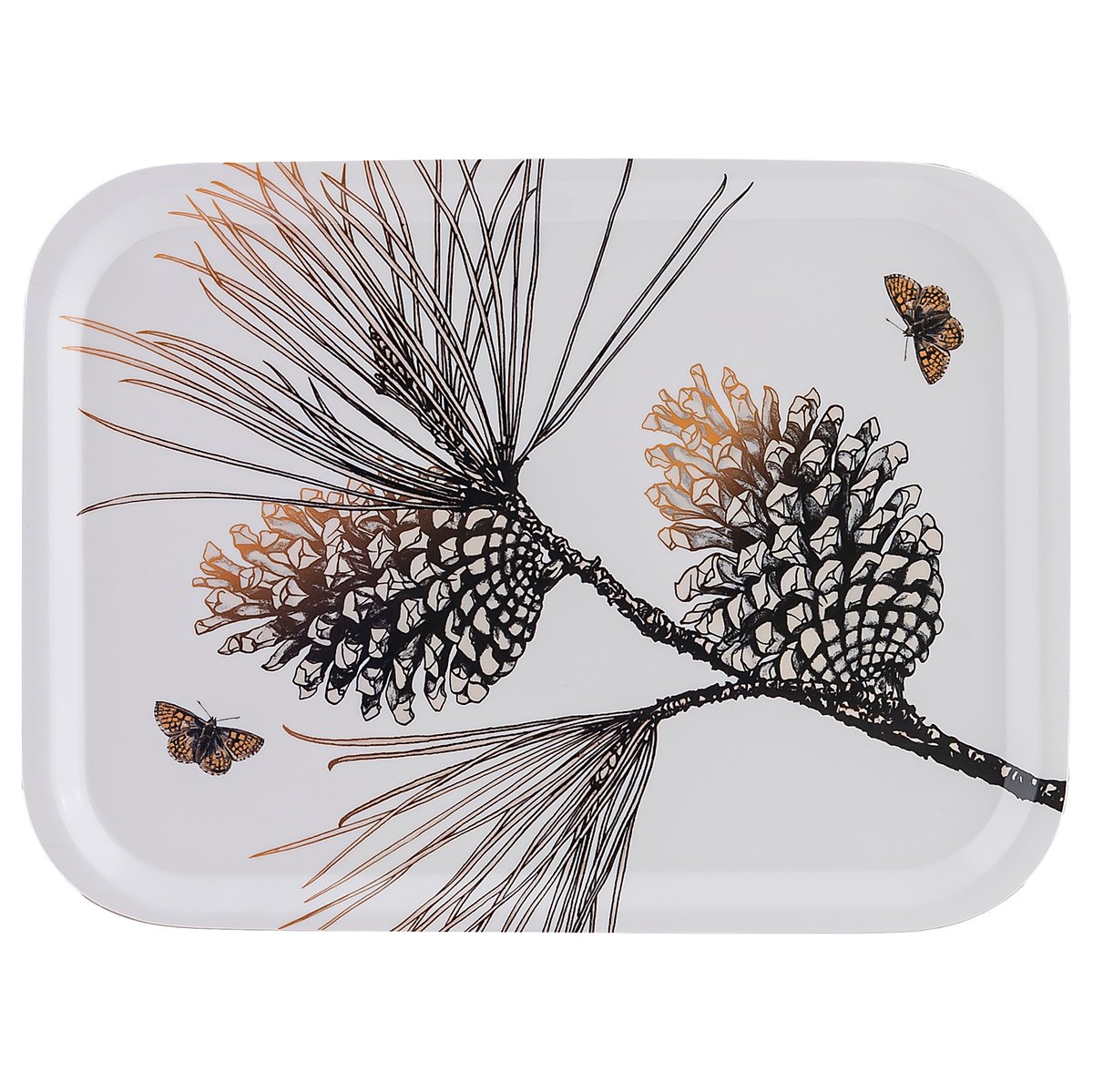 Åry Home Pine Cone -tarjotin 20×27 cm Cotton white