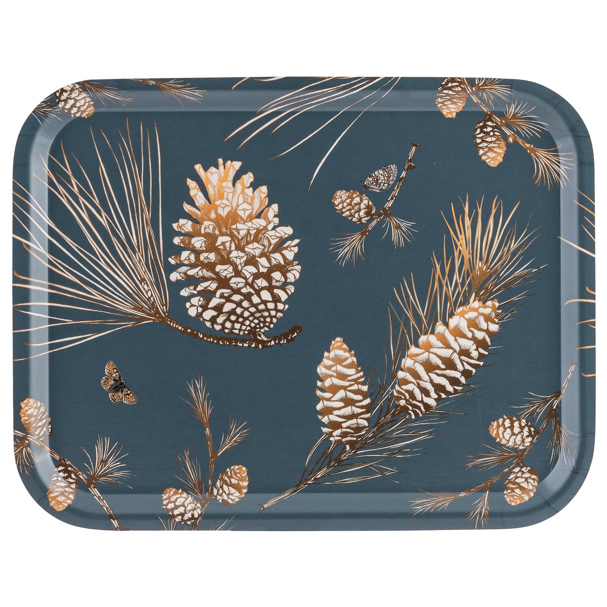 Åry Home Pine Cone -tarjotin 28×36 cm Thunder blue