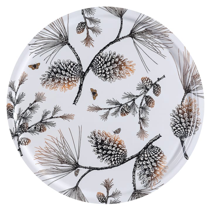 Pine Cone -tarjotin Ø 65 cm - Cotton white - Åry Home