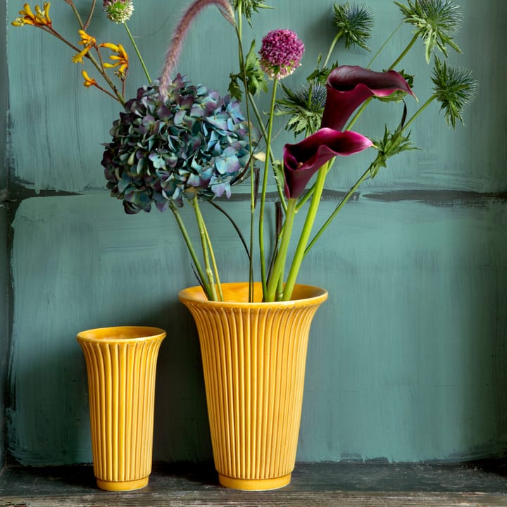 Daisy maljakko lasitettu Ø12 cm, Keltainen Bergs Potter