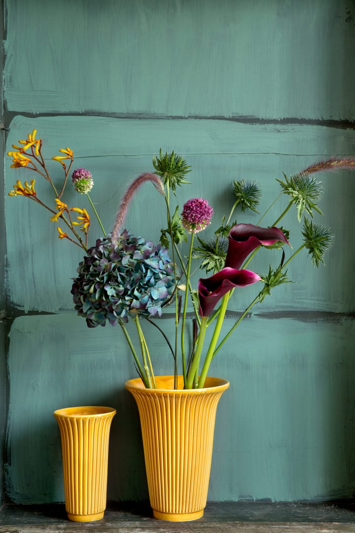 Daisy maljakko lasitettu Ø12 cm, Keltainen Bergs Potter