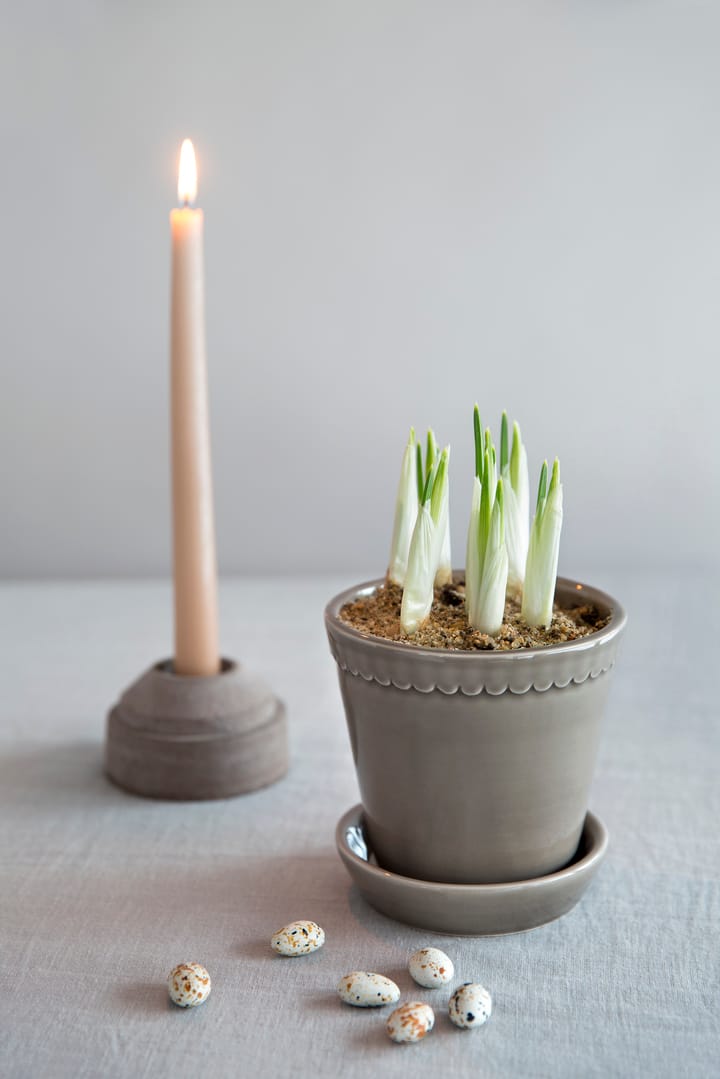 Helena ruukku lasitettu Ø12 cm, Pearl grey Bergs Potter