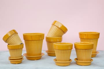 Simona ruukku lasitettu Ø 18 cm - Yellow - Bergs Potter