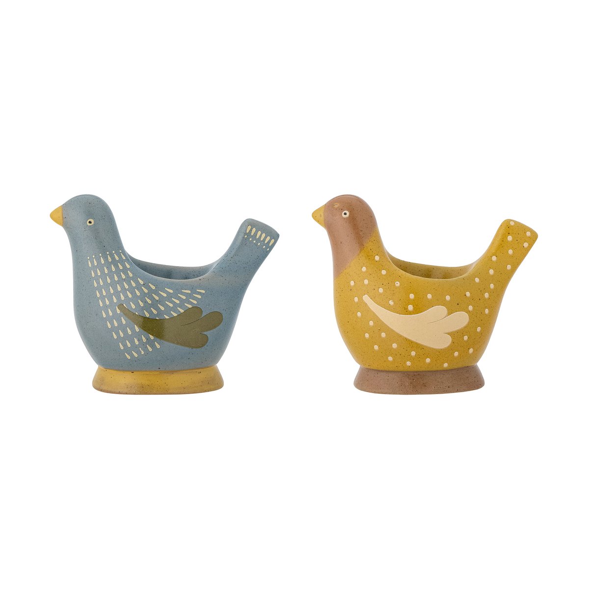 Bloomingville Birdy munakuppi 2-pakkaus Blue-yellow