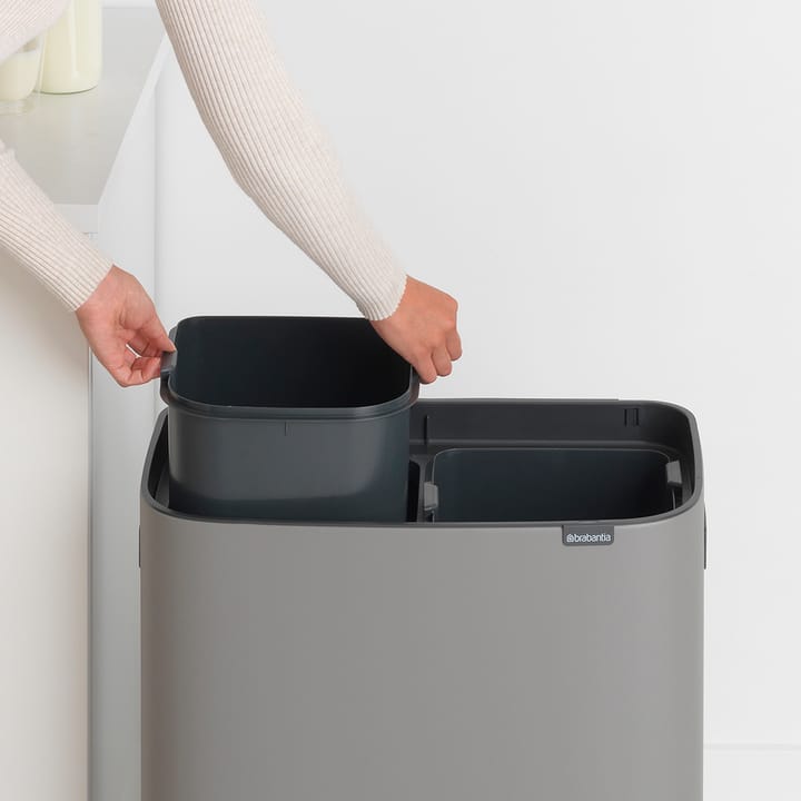 Bo touch bin 2x30 L, Mineral concrete grey Brabantia