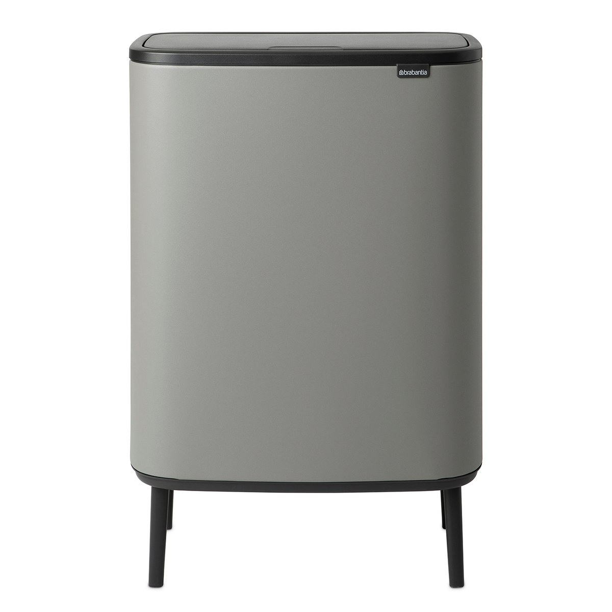 Brabantia Bo touch bin high 2×30 L Mineral concrete grey