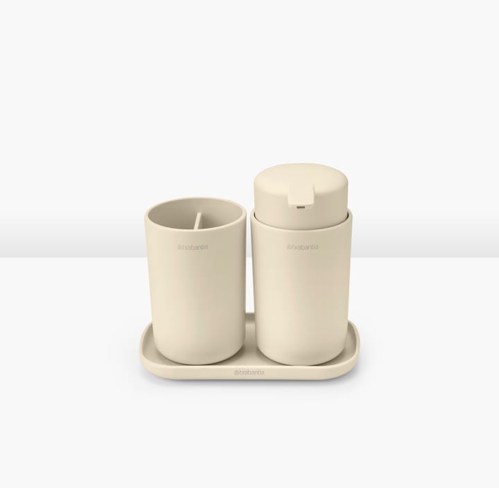 Brabantia ReNew käsienpesuallassetti, 3 osaa, Soft Beige Brabantia