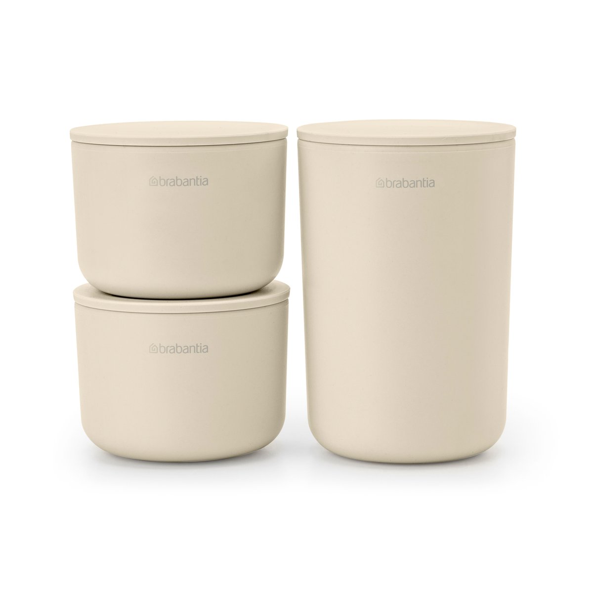 Brabantia ReNew säilytyspurkit 3-pakkaus Soft Beige