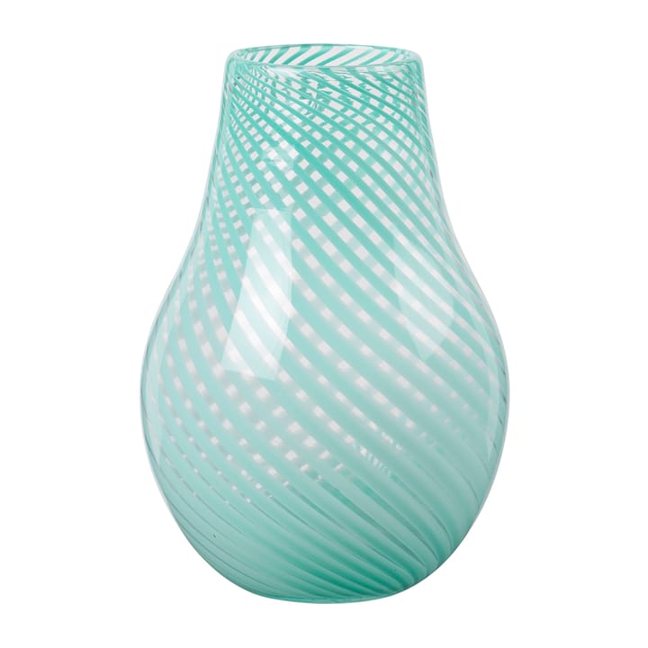 Ada Cross Stripe -maljakko 22,5 cm - Light turquoise - Broste Copenhagen