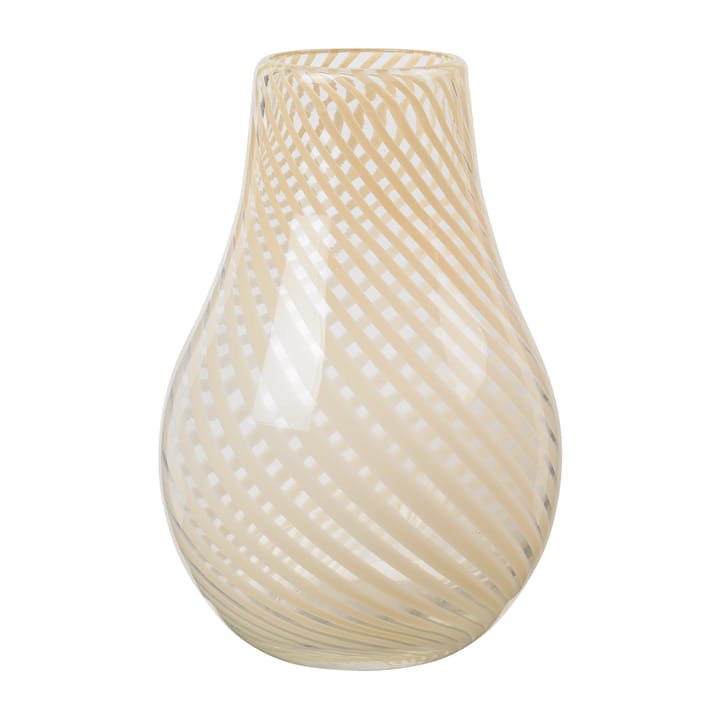 Ada Cross Stripe -maljakko 22,5 cm - Light yellow - Broste Copenhagen