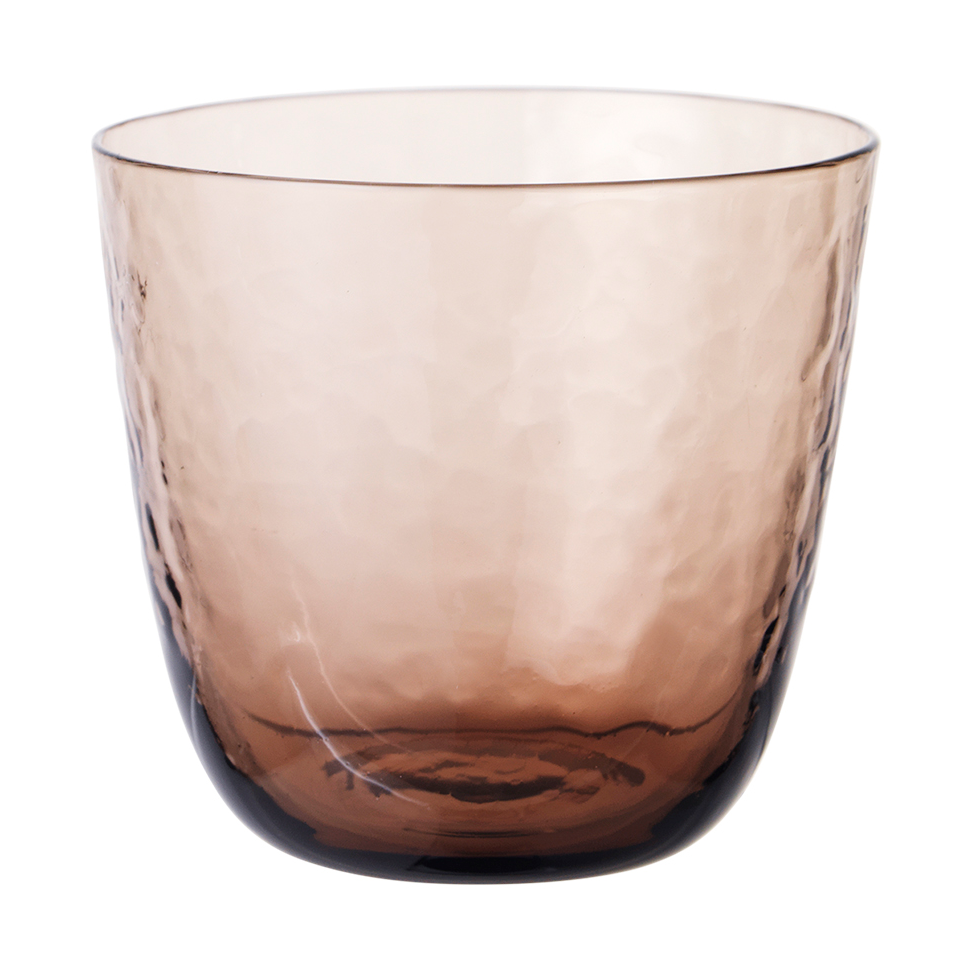 Broste Copenhagen Hammered tumbler 15 cl Ruskea