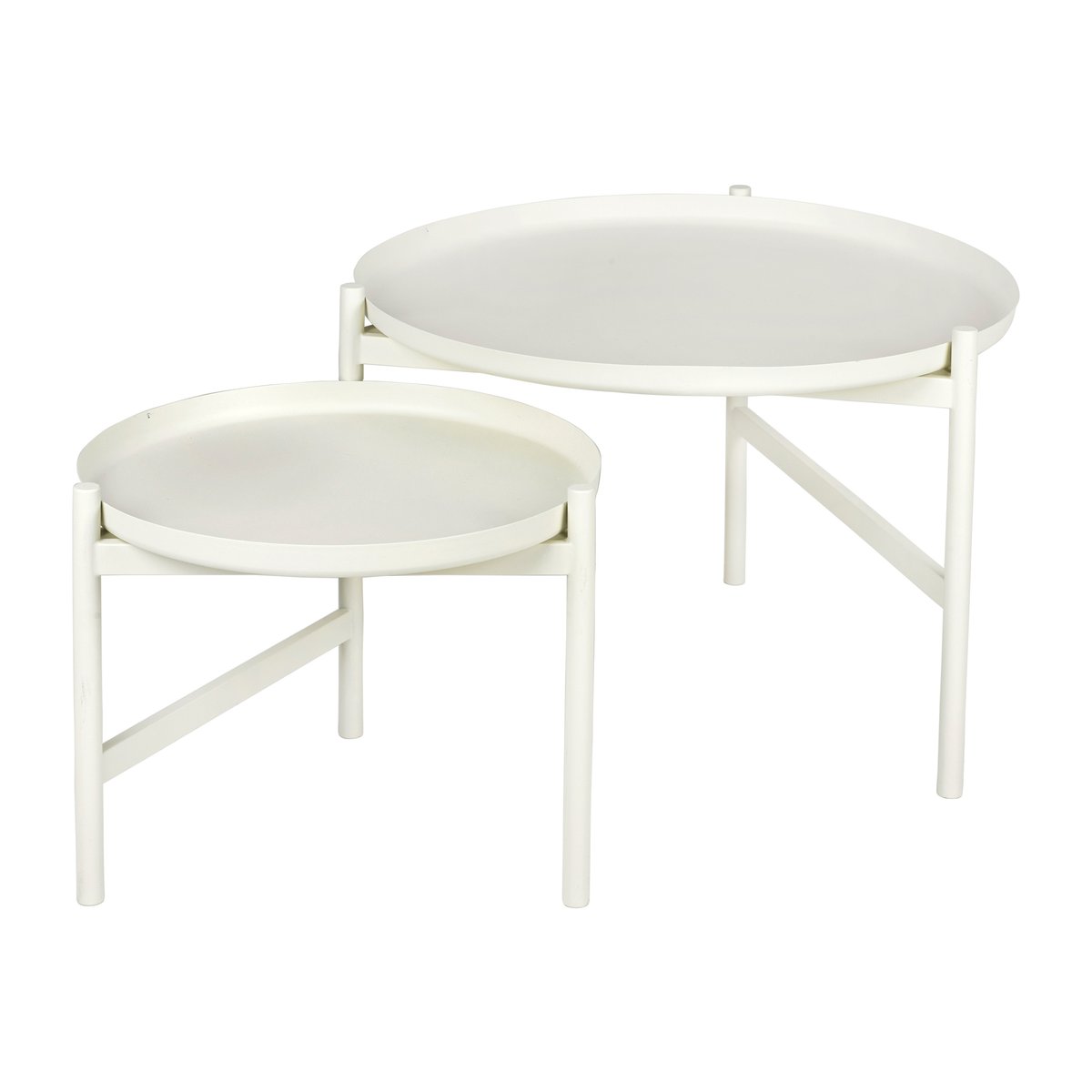 Broste Copenhagen Turner table -sivupöytä Ø 70 cm White