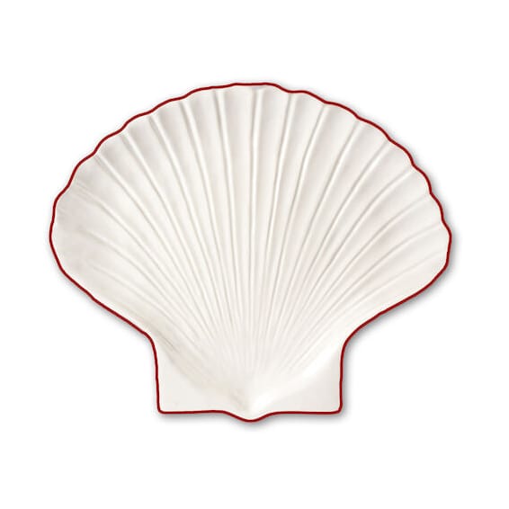 Shell Line asetti S 13x16 cm, Valko-punainen Byon