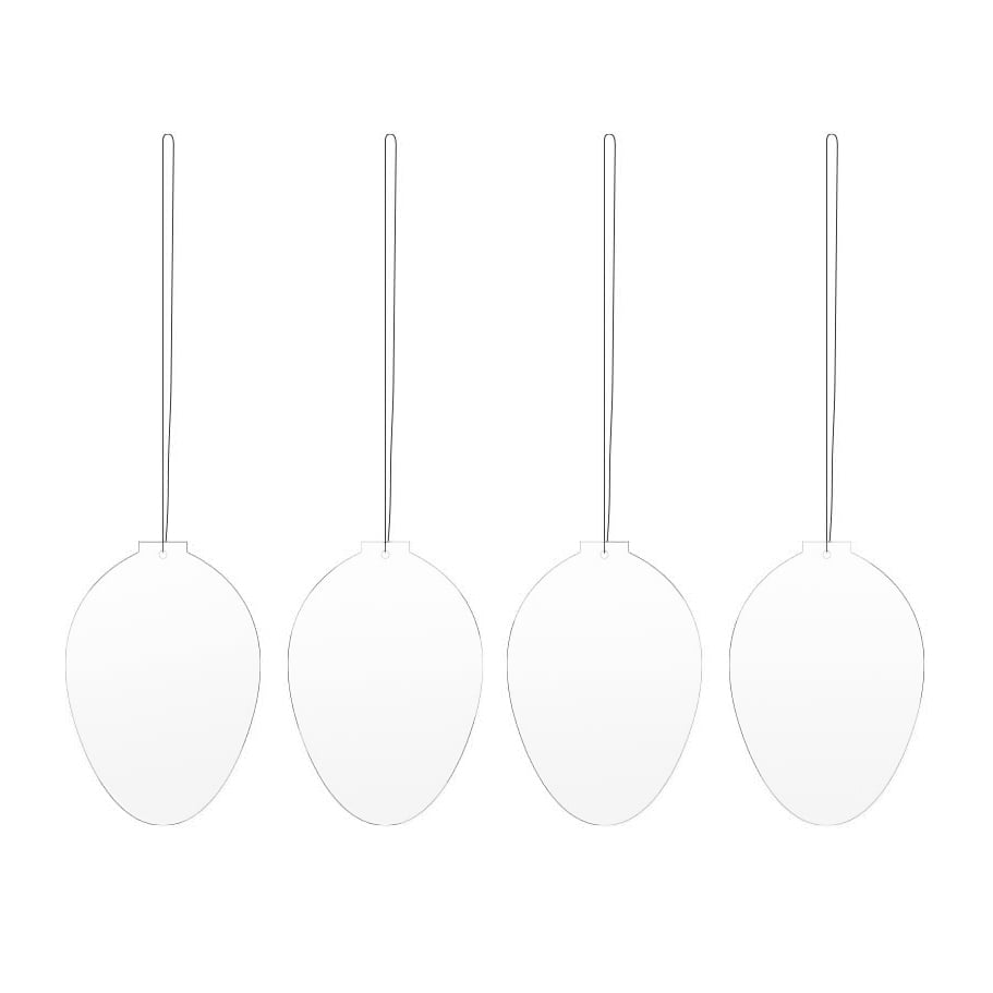 Cooee Design Easter Deco -muna pääsiäiskoriste 4-pakkaus White