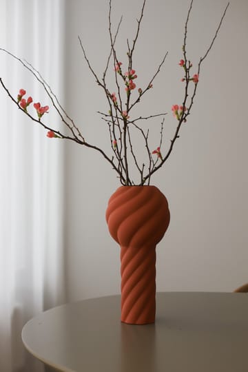 Twist pillar maljakko 34 cm - Brick red - Cooee Design