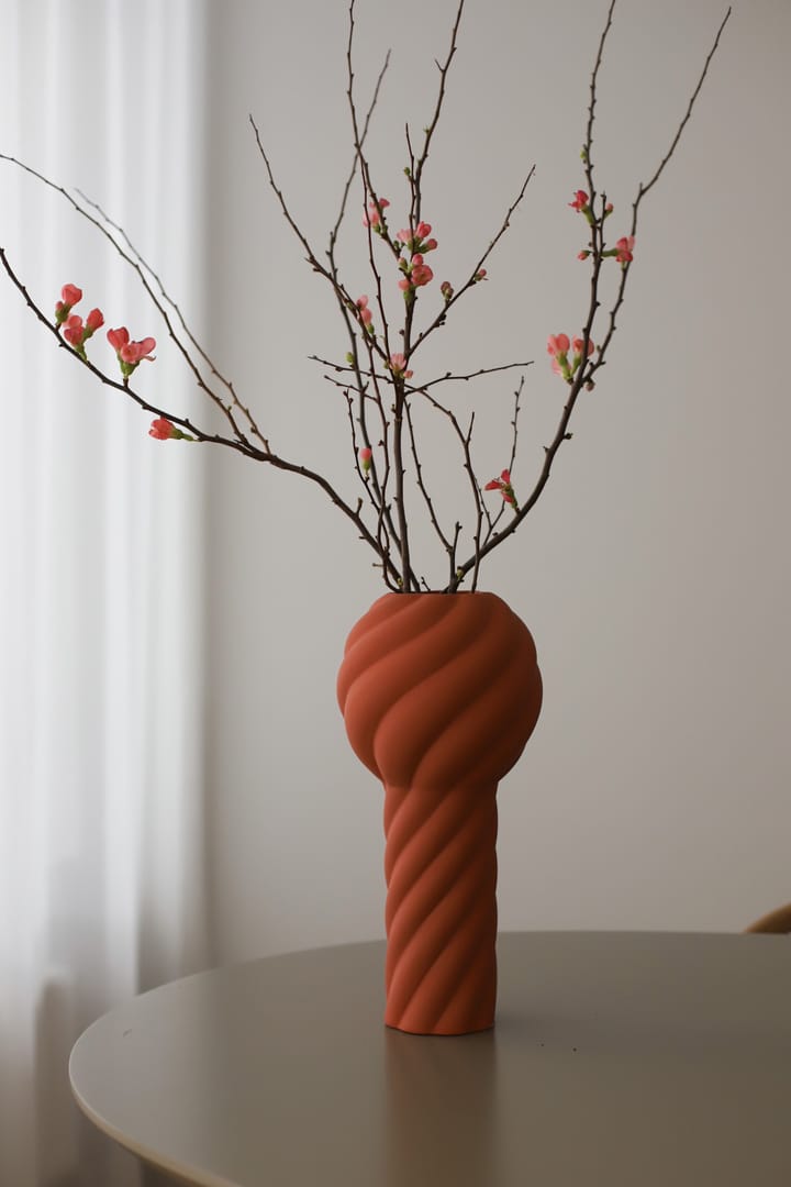 Twist pillar maljakko 34 cm, Brick red Cooee Design