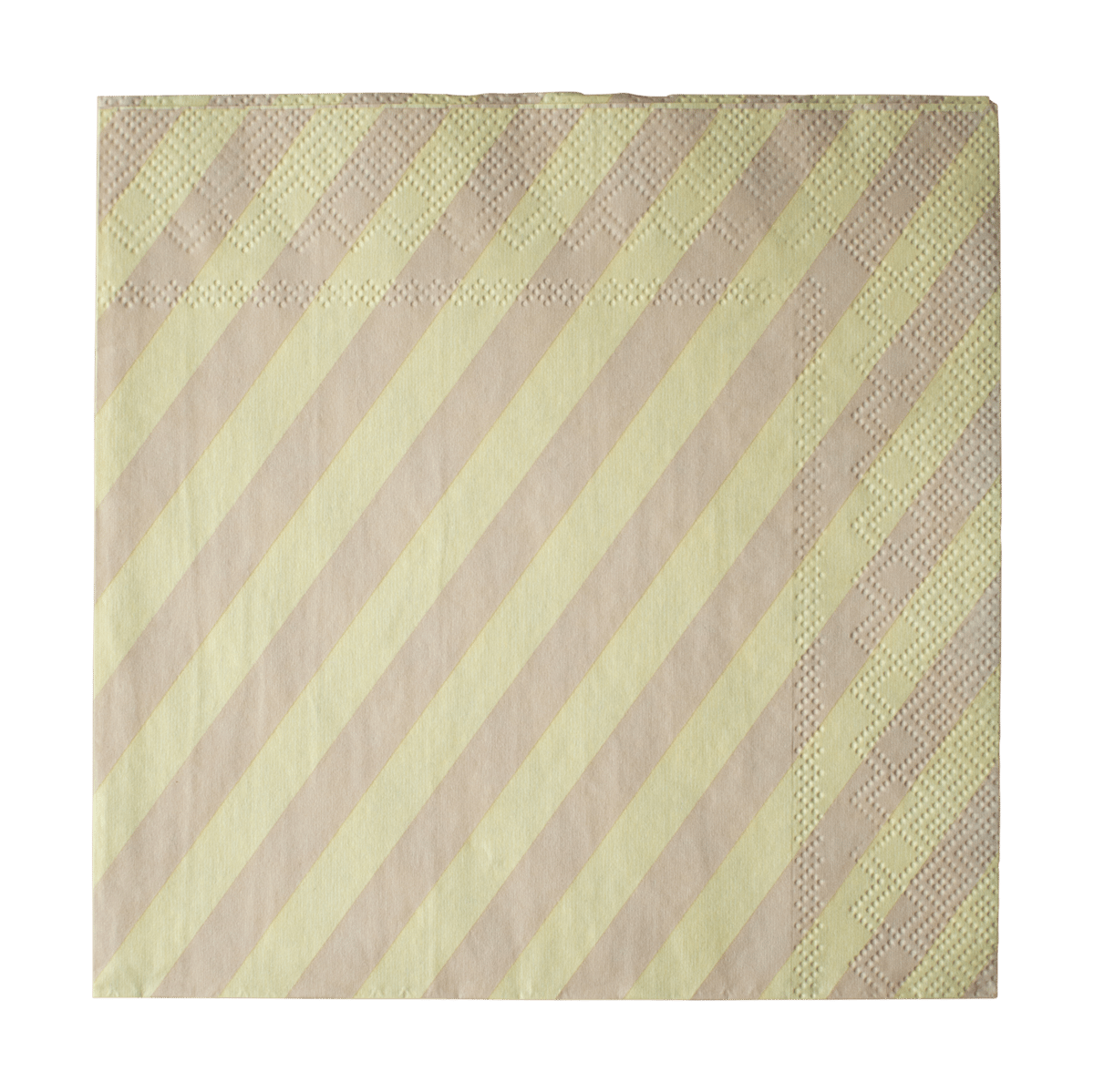 DBKD Stripe paperiservietti 33x33 cm 20 kpl Keltainen