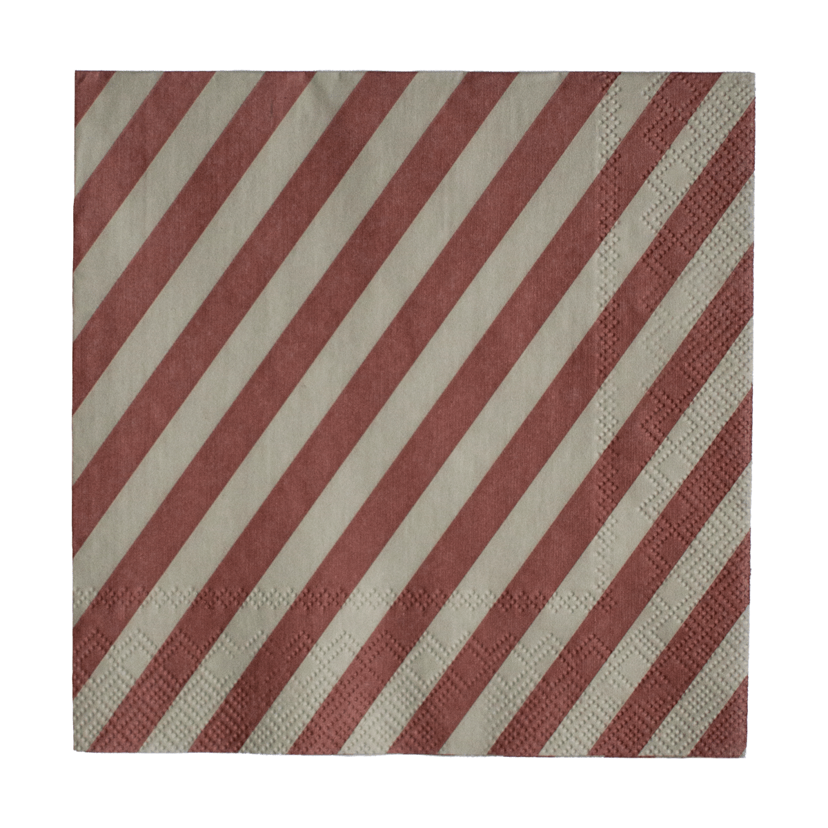 DBKD Stripe paperiservietti 33x33 cm 20 kpl Tumma punainen