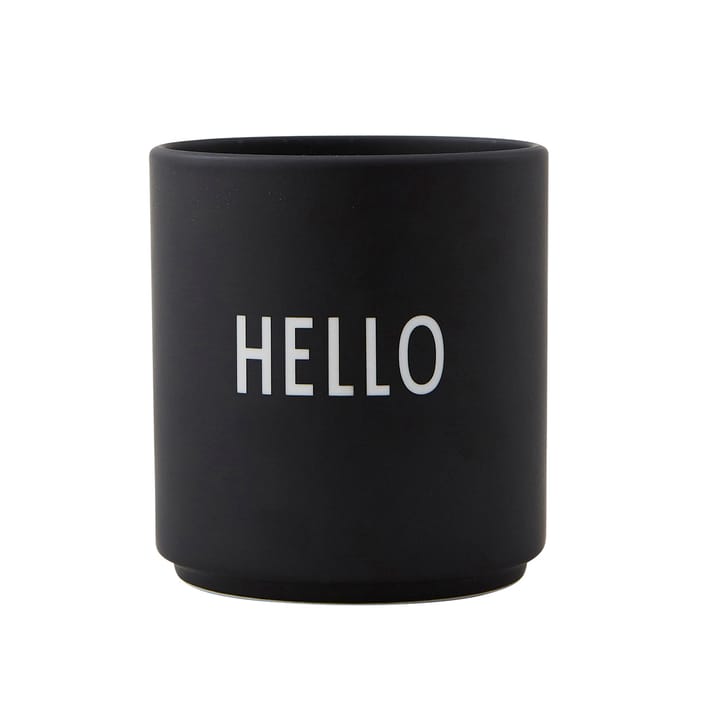 Design Letters suosikkikuppi 25 cl - Hello-black - Design Letters