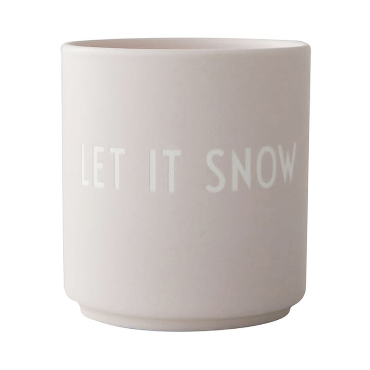 Design Letters suosikkikuppi 25 cl - Let it snow-pastel beige - Design Letters