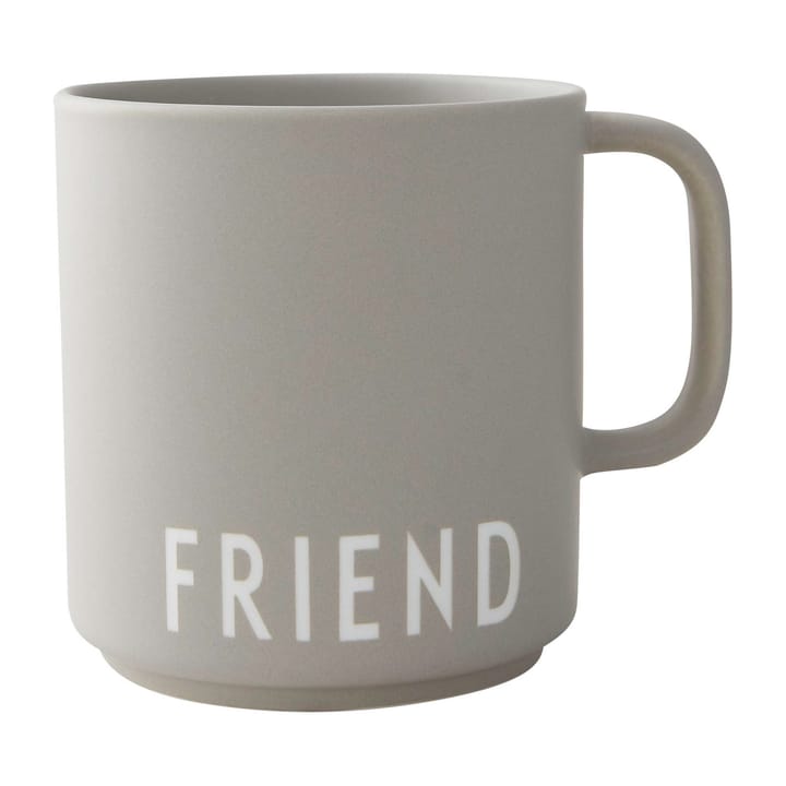 Design Letters -suosikkikuppi kahvalla 25 cl - Friend-grey - Design Letters