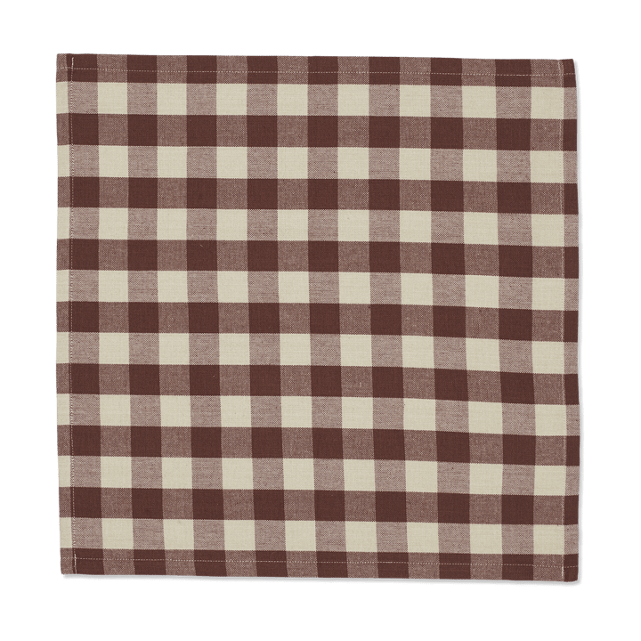 Bothy Check puuvillaservetti 40x40 cm 4-pakkaus, Cinnamon-grey green ferm LIVING