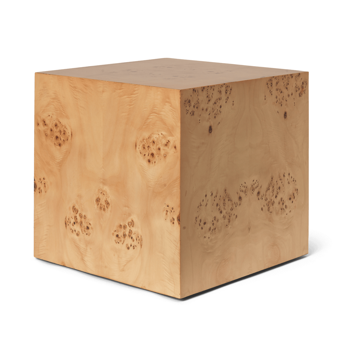 ferm LIVING Burl Cube sivupöytä 40×40 cm Natural