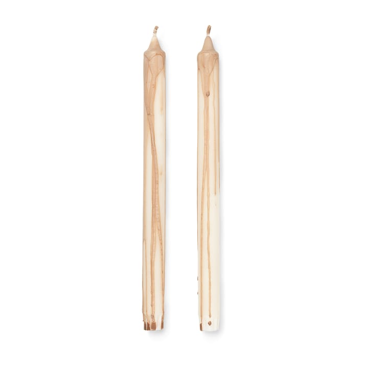 Dryp steariinikynttilä 2-pack - Beige - Ferm LIVING