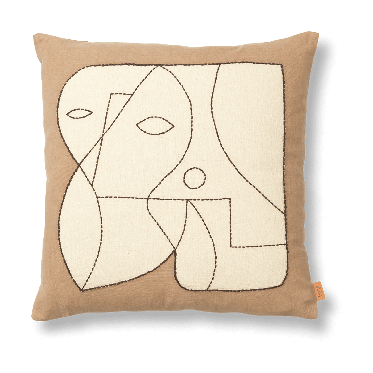 ferm LIVING Figure tyynynpäällinen 50×50 cm Tummanharmaa-vaalea