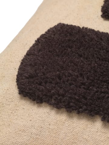 Lay tyyny 50 x 50 cm - Sand / Dark Brown - ferm LIVING