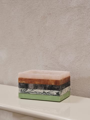 Mist koristetarjotin 15x20 cm - Emerald-off white - ferm LIVING