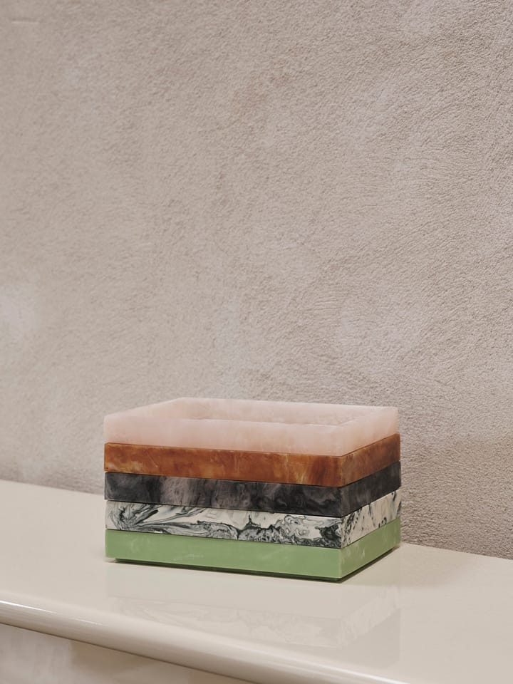 Mist koristetarjotin 15x20 cm, Emerald-off white ferm LIVING