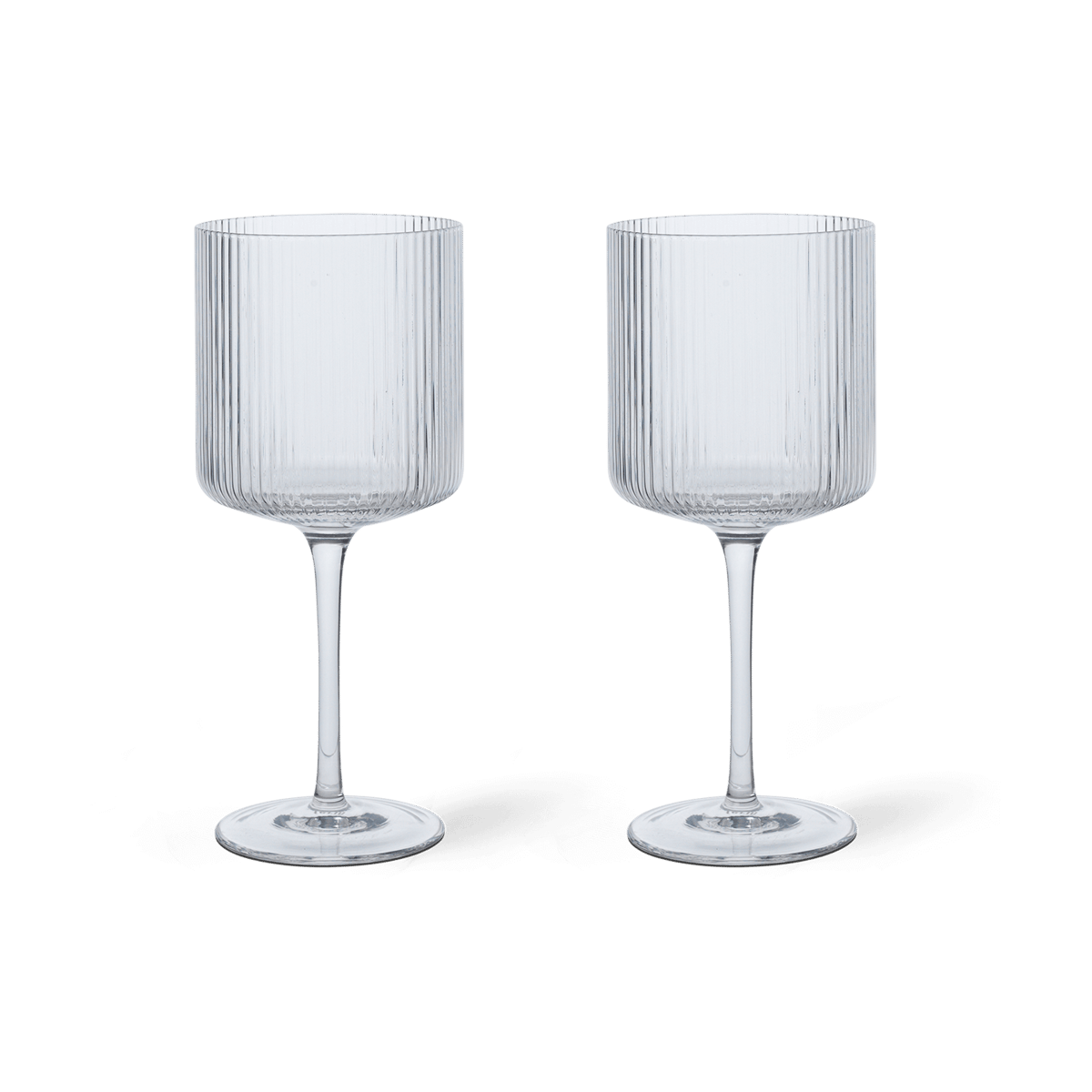 ferm LIVING Ripple punaviinilasi 32,5 cl 2-pakkaus Clear