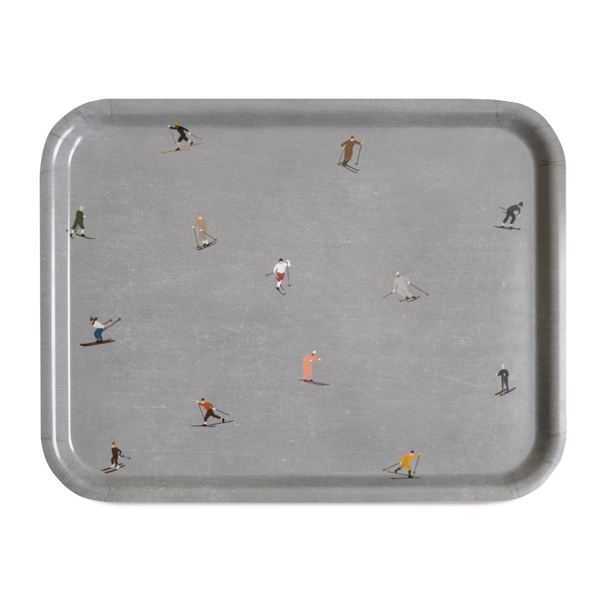 Fine Little Day Skiers tarjotin 33×43 cm Harmaa