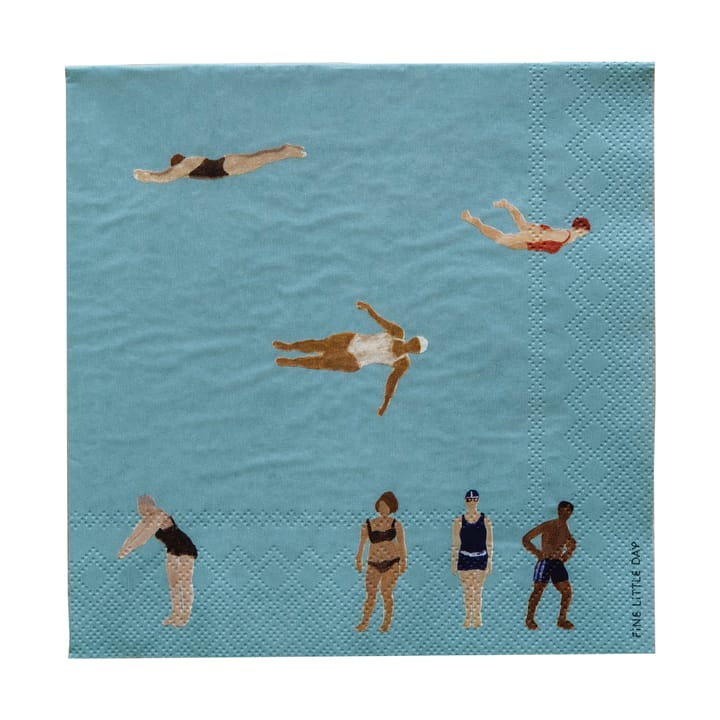 Swimmers paperiservetit 33x33 cm 25-pack - Monivärinen - Fine Little Day