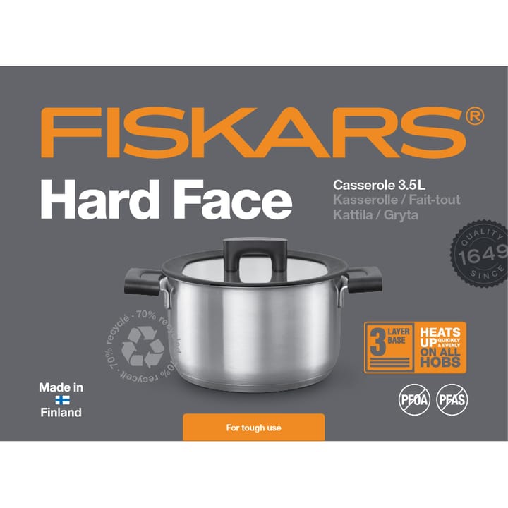 Hard Face Steel kannellinen pata, 3,5 L Fiskars