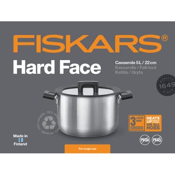 Hard Face Steel kannellinen pata - 5 L - Fiskars