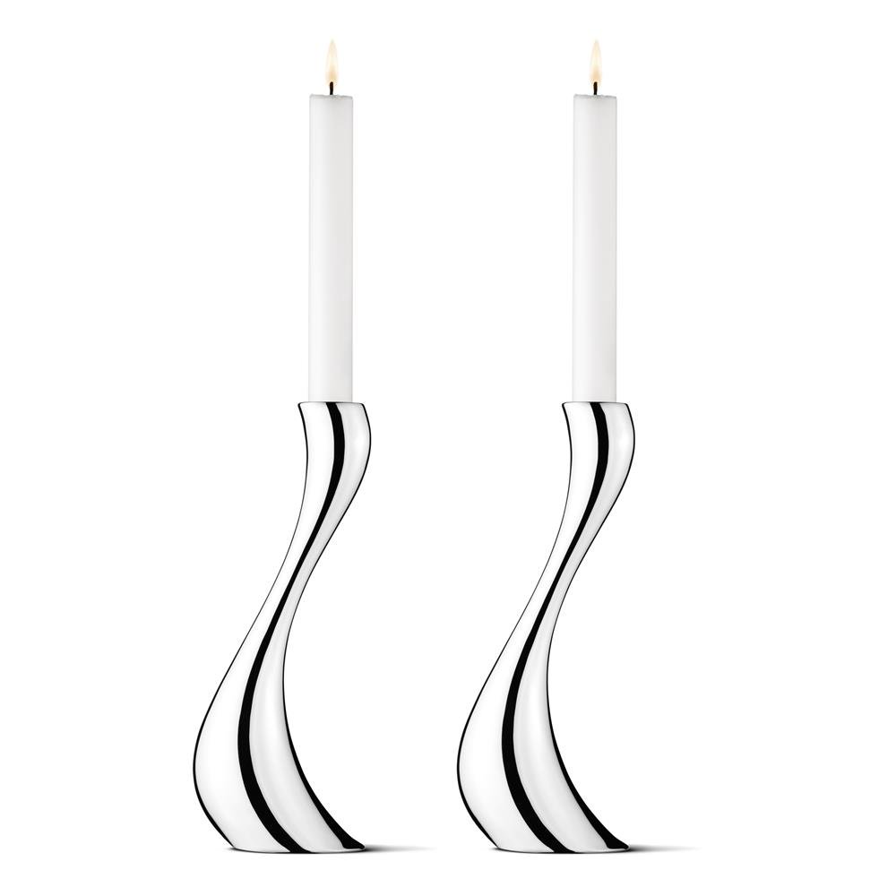 Georg Jensen Cobra kynttilänjalka 2 kpl iso 24 cm