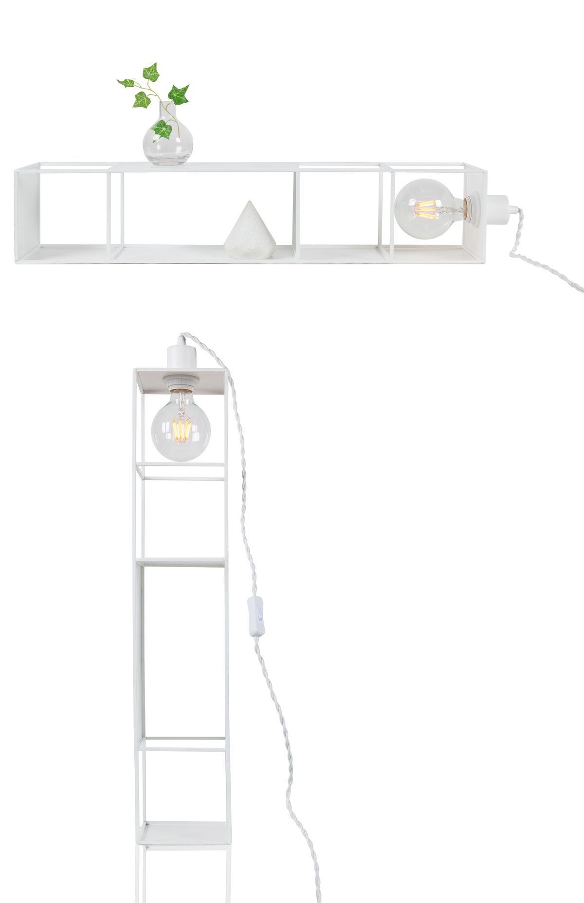 Globen Lighting Shelfie Long seinävalaisin Valkea