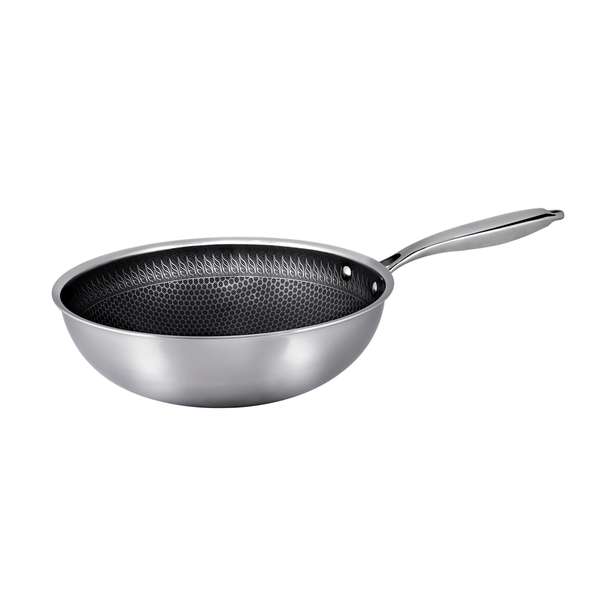 Hâws Hâws Santo hybrid pinnoitettu wok-pannu 28 cm Ruostumaton teräs