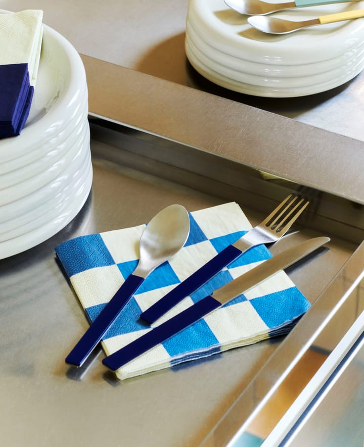 Pattern Dinner Check servietti 40x40 cm 20-pakkaus, Off white-blues M HAY