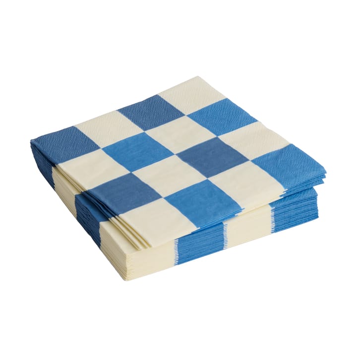 Pattern Lunch Check servietti 33x33 cm 20-pakkaus, Off white-blue M HAY