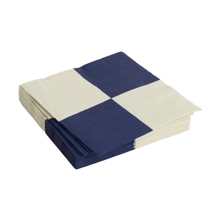 Pattern Lunch Check servietti 33x33 cm 20-pakkaus, Off white-dark blue L HAY