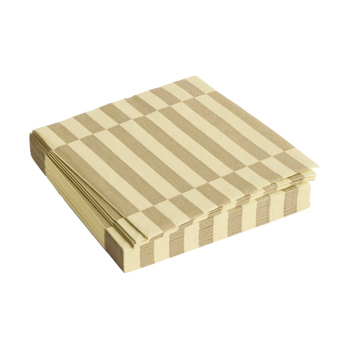 Pattern Lunch Stripe servietti 33x33 cm 20-pakkaus, Cream-sand pillar HAY