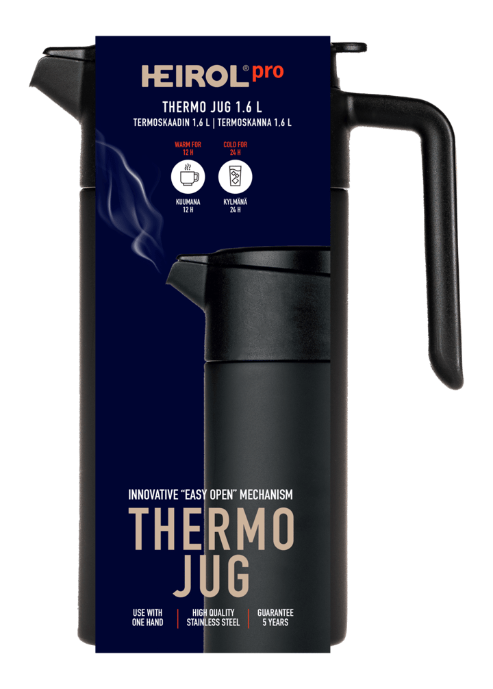 Heirol termoskannu 1,6 L, Musta Heirol