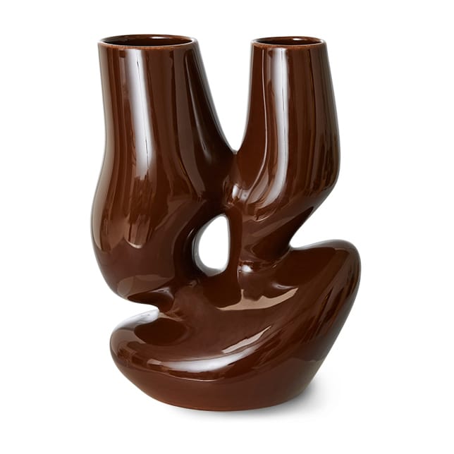 Ceramic organic maljakko large 25 cm, Espresso HKliving