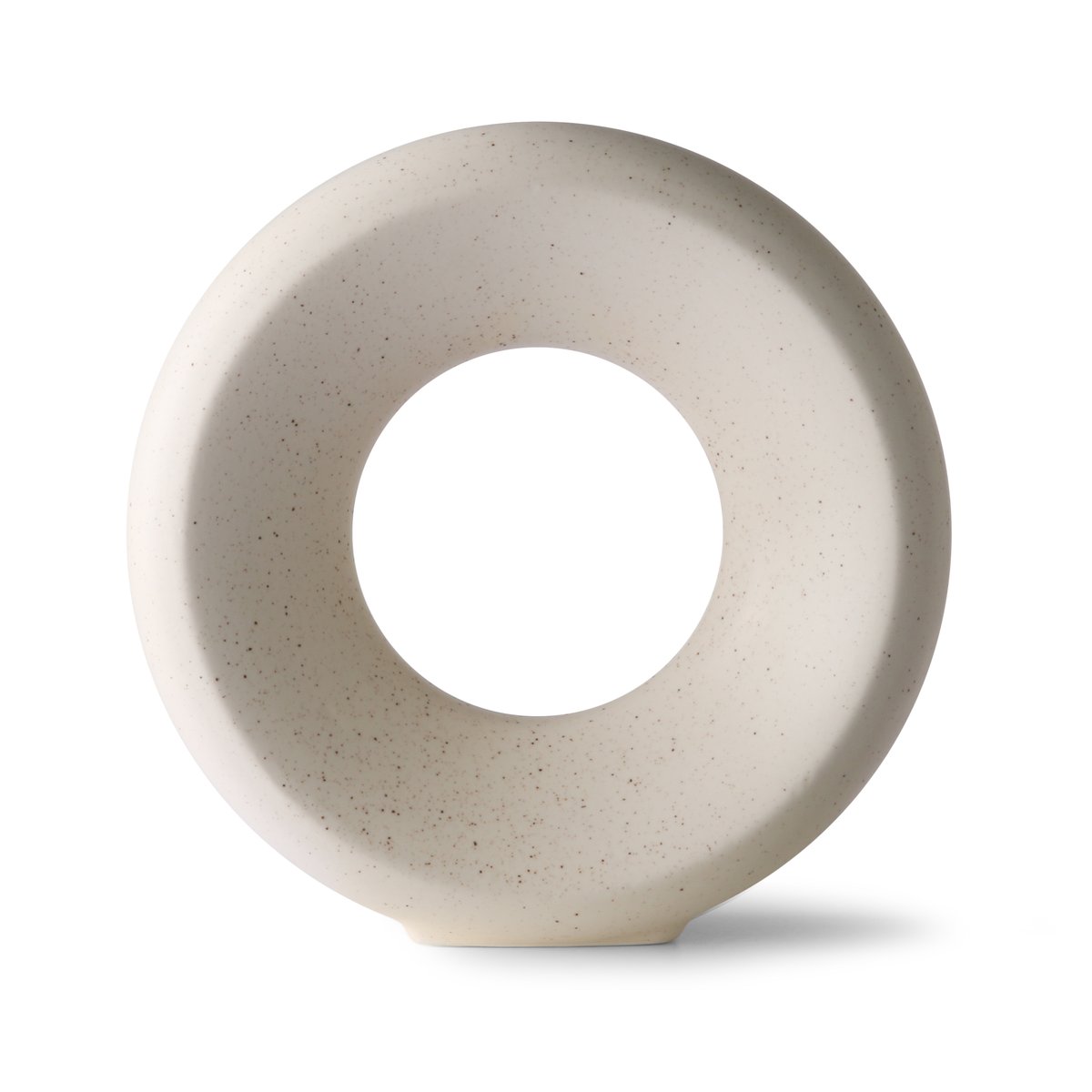 HKliving Circle maljakko M 24,5 cm White speckled