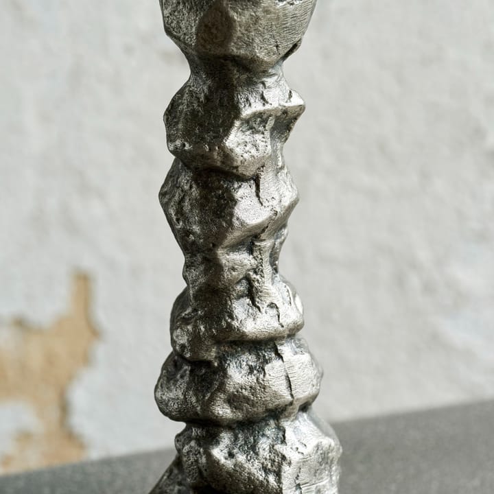 Raku kynttilänjalka antiikkihopea, 20 cm House Doctor