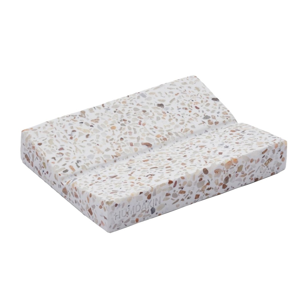 Humdakin Humdakin Terrazzo -saippua-alusta 9 x 19 cm Punainen-beige